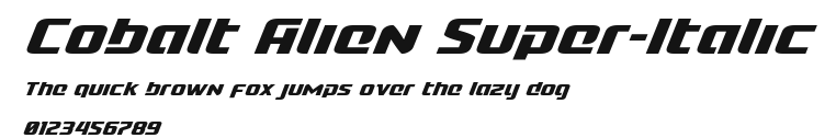 Cobalt Alien Super-Italic Preview
