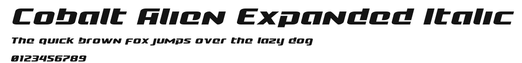 Cobalt Alien Expanded Italic Preview