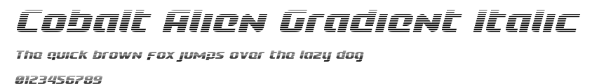 Cobalt Alien Gradient Italic Preview
