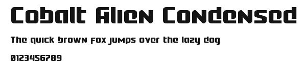 Cobalt Alien Condensed Preview