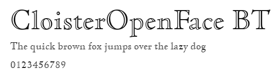 CloisterOpenFace BT Preview