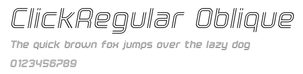 ClickRegular Oblique Preview