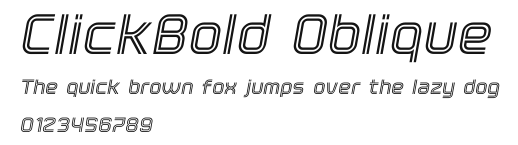 ClickBold Oblique Preview