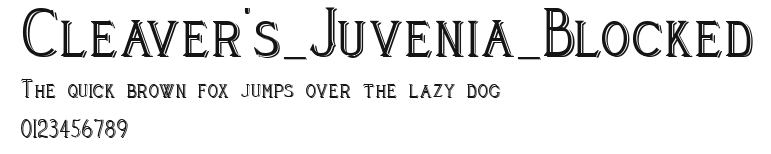 Cleaver's_Juvenia_Blocked Preview