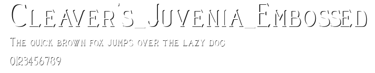 Cleaver's_Juvenia_Embossed Preview