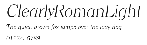 ClearlyRomanLight Preview