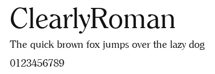 ClearlyRoman Preview
