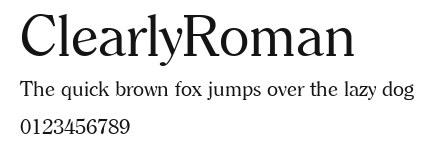 ClearlyRoman Preview