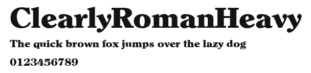 ClearlyRomanHeavy Preview
