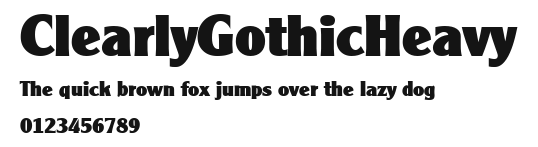 ClearlyGothicHeavy Preview