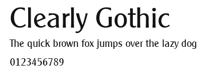Clearly Gothic Preview