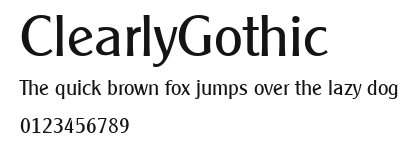 ClearlyGothic Preview