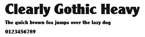 Clearly Gothic Heavy Preview