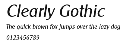 Clearly Gothic Preview