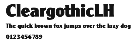 CleargothicLH Preview