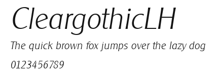 CleargothicLH Preview