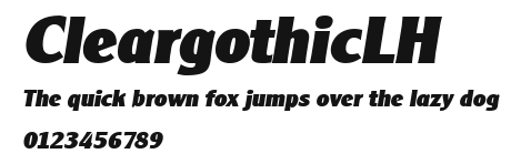 CleargothicLH Preview