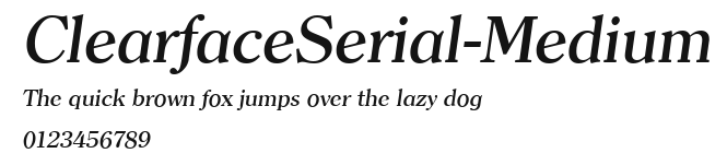 ClearfaceSerial-Medium Preview