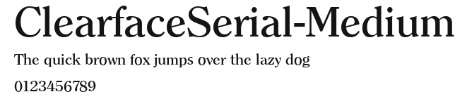 ClearfaceSerial-Medium Preview