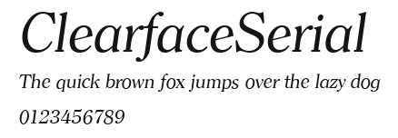ClearfaceSerial Preview