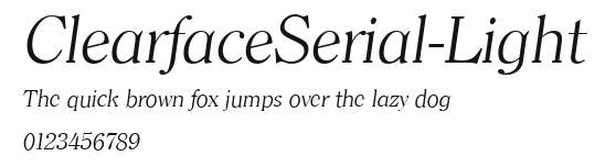 ClearfaceSerial-Light Preview