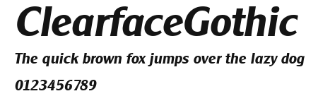 ClearfaceGothic Preview
