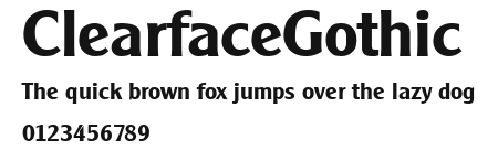 ClearfaceGothic Preview