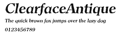 ClearfaceAntique Preview