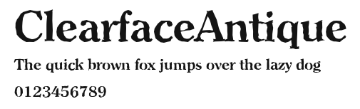 ClearfaceAntique Preview