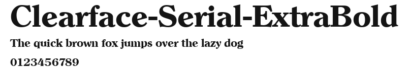 Clearface-Serial-ExtraBold Preview