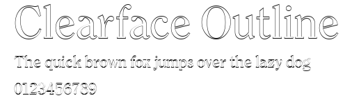 Clearface Outline Preview