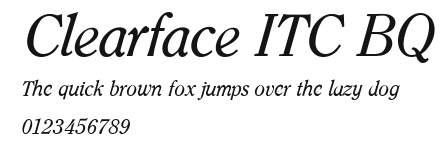 Clearface ITC BQ Preview