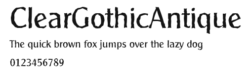 ClearGothicAntique Preview