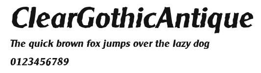 ClearGothicAntique Preview