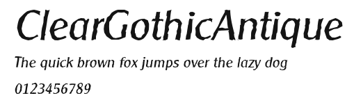 ClearGothicAntique Preview