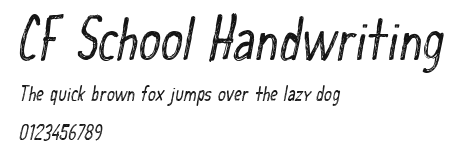 CF School Handwriting Preview