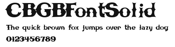 CBGBFontSolid Preview