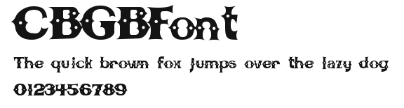 CBGBFont Preview