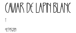 CAVIAR DE LAPIN BLANC Preview