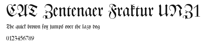 CAT Zentenaer Fraktur UNZ1 Preview