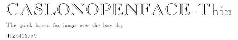CASLONOPENFACE-Thin Preview