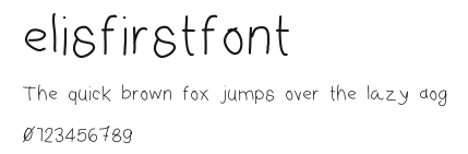 elisfirstfont Preview