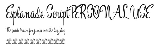 Esplanade Script PERSONAL USE Preview