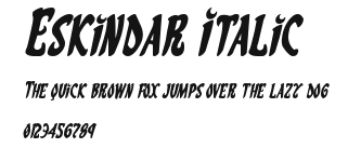 Eskindar Italic Preview