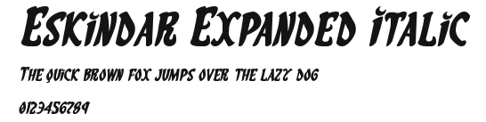 Eskindar Expanded Italic Preview