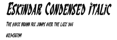 Eskindar Condensed Italic Preview