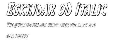 Eskindar 3D Italic Preview