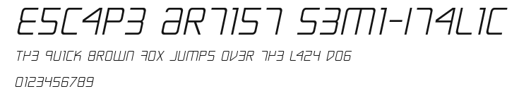 Escape Artist Semi-Italic Preview