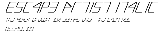 Escape Artist Italic Preview