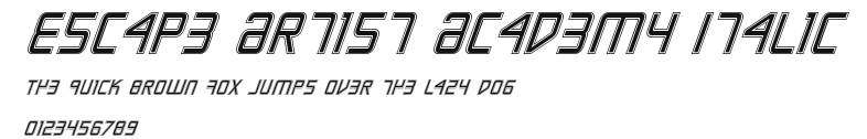 Escape Artist Academy Italic Preview